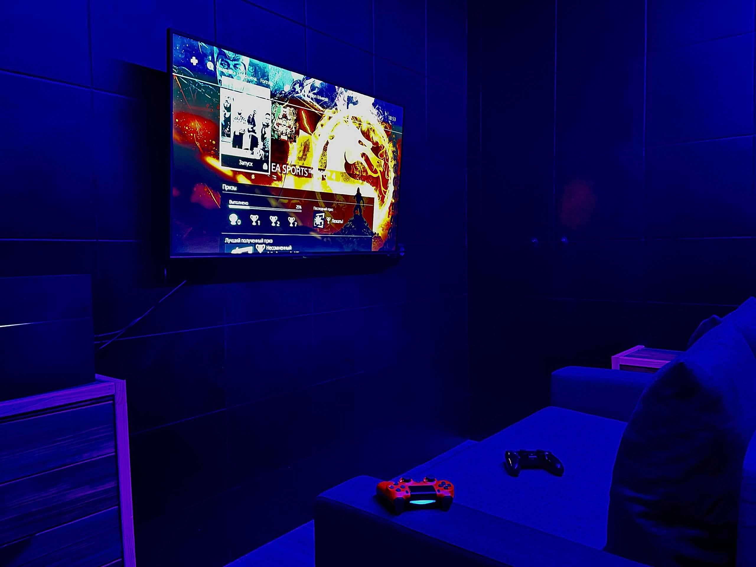 отдельное место внутри комнаты для игр на пс 4